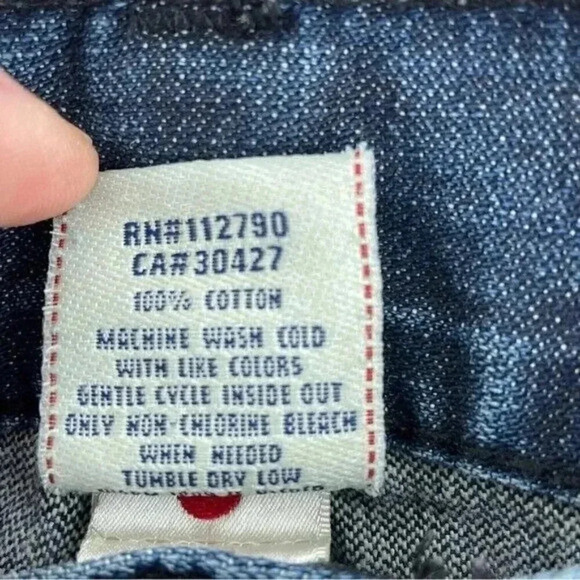 True Religion Mens size 38 rainbow ricky jeans distressed hem 1201 - Picture 7 of 11